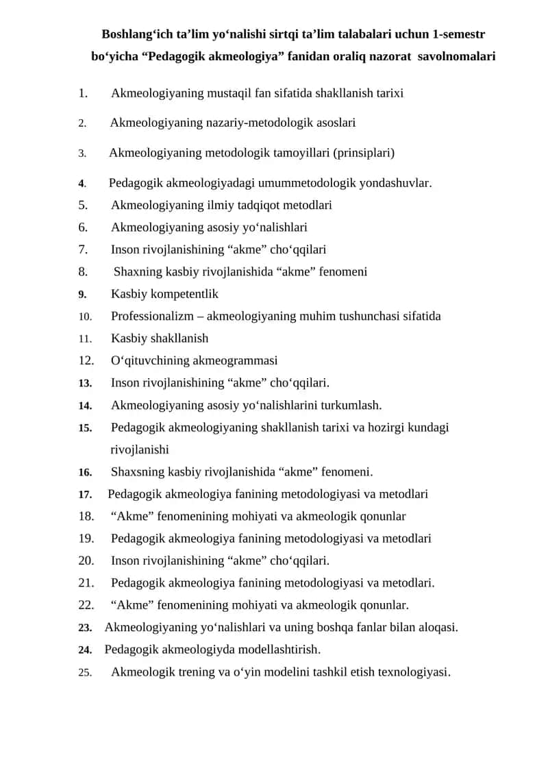 Pedagogik akmeologiya 1