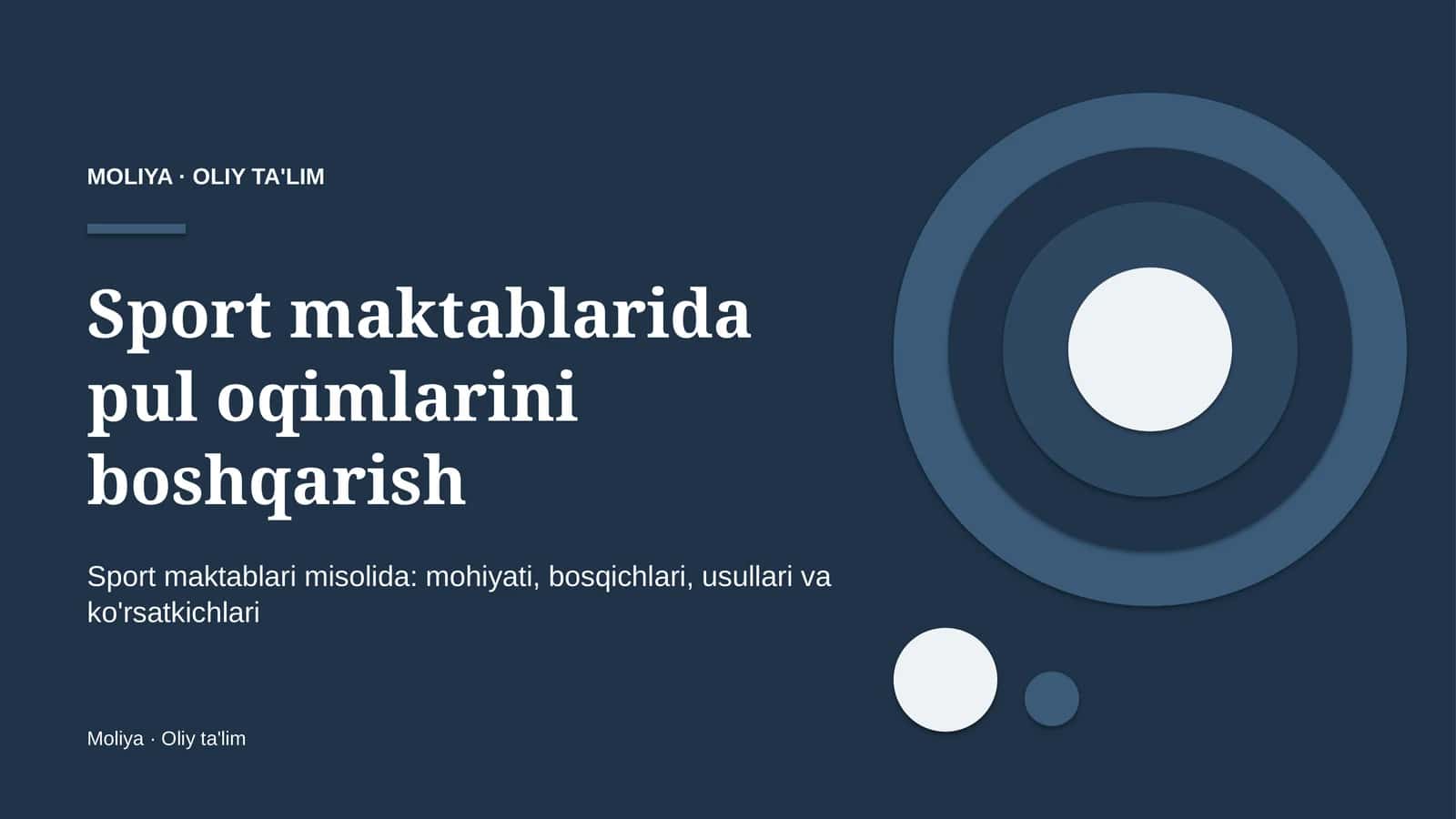 Sport maktablarida pul oqimlarini boshqarish 1