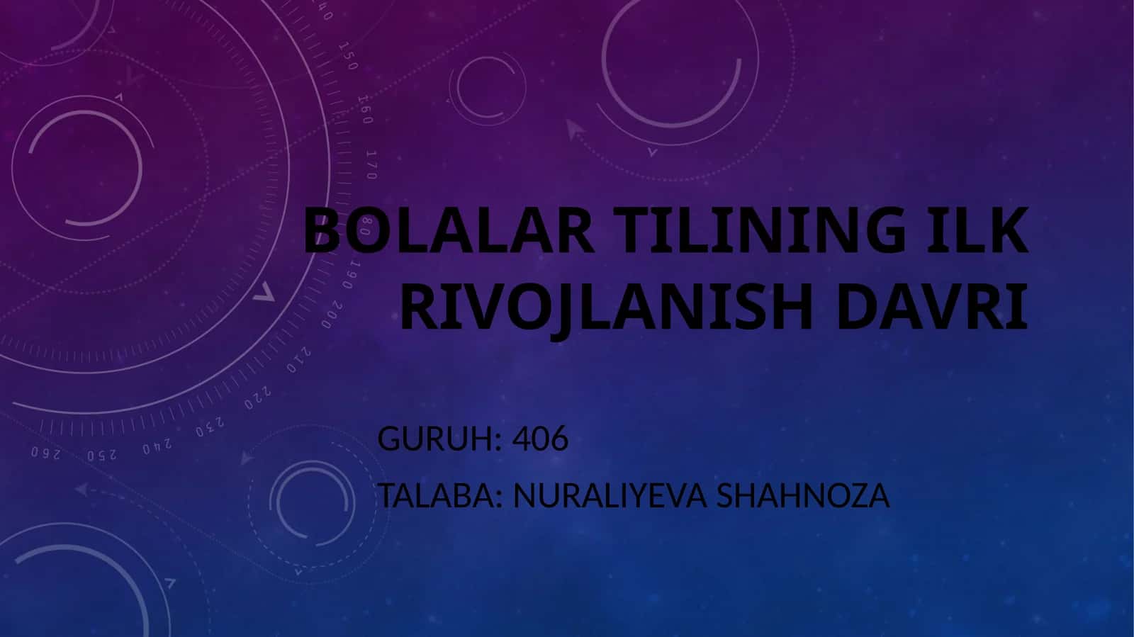 BOLALAR TILINING ILK RIVOJLANISH DAVRI 1