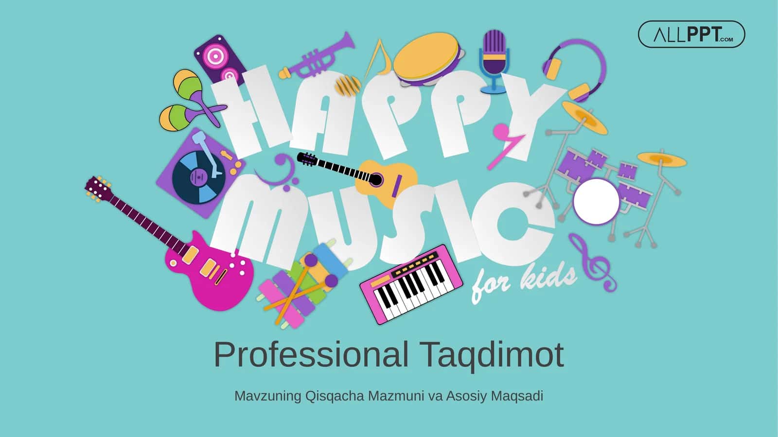 Kids Playing Music Taqdimoti (43 Slayd) 1