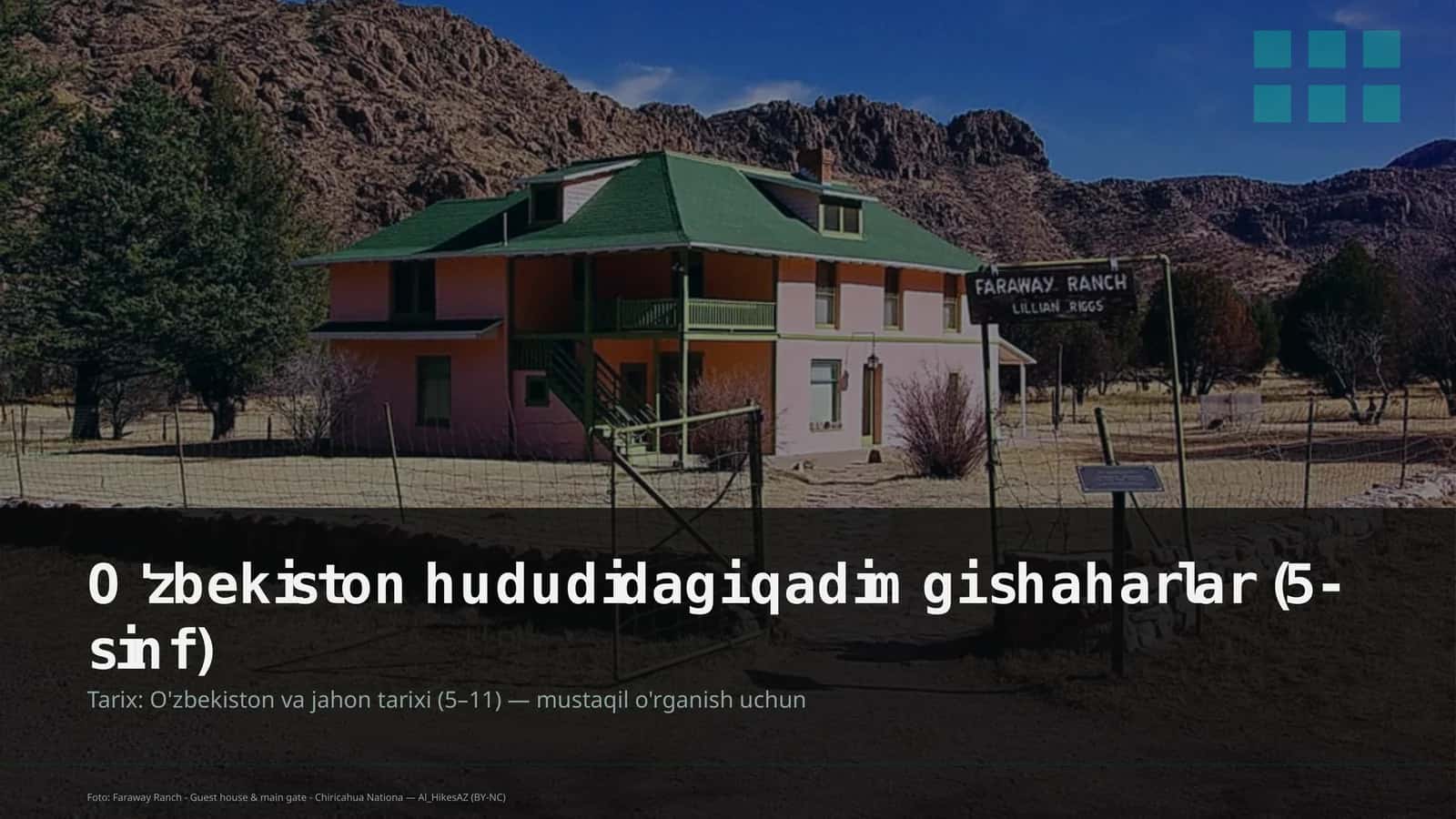 O'zbekiston hududidagi qadimgi shaharlar (5-sinf) 1