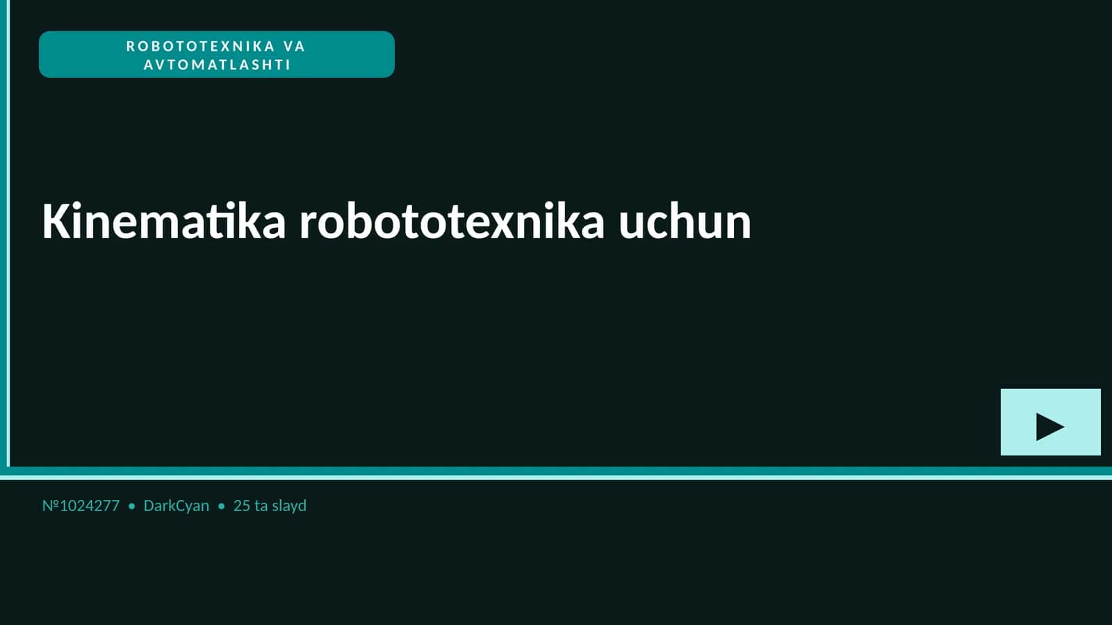 ROBOTOTEXNIKA VA AVTOMATLASHTI 1