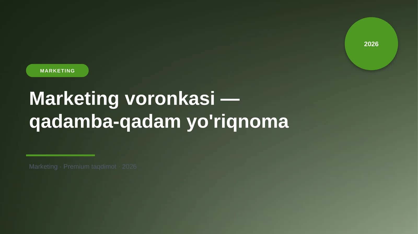 Marketing voronkasi — qadamba-qadam yo'riqnoma 1