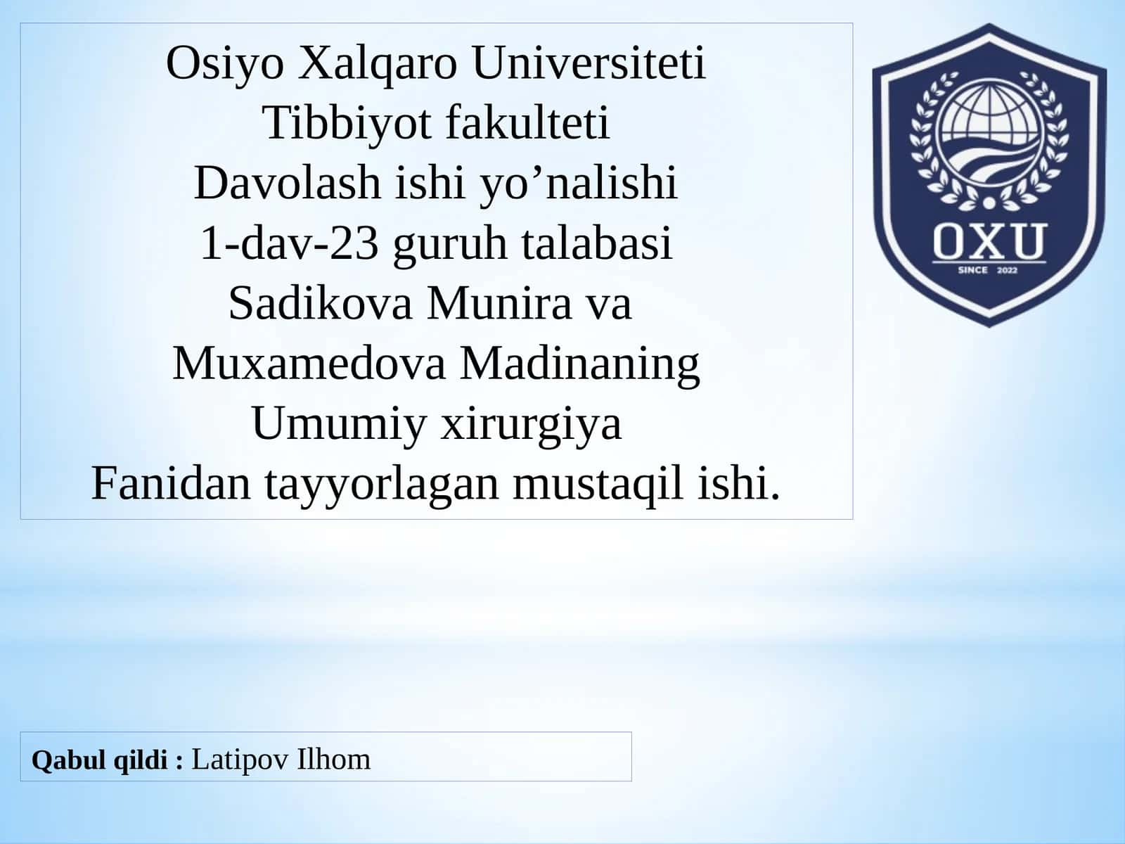 Oshqozon raki kasalliklari 1