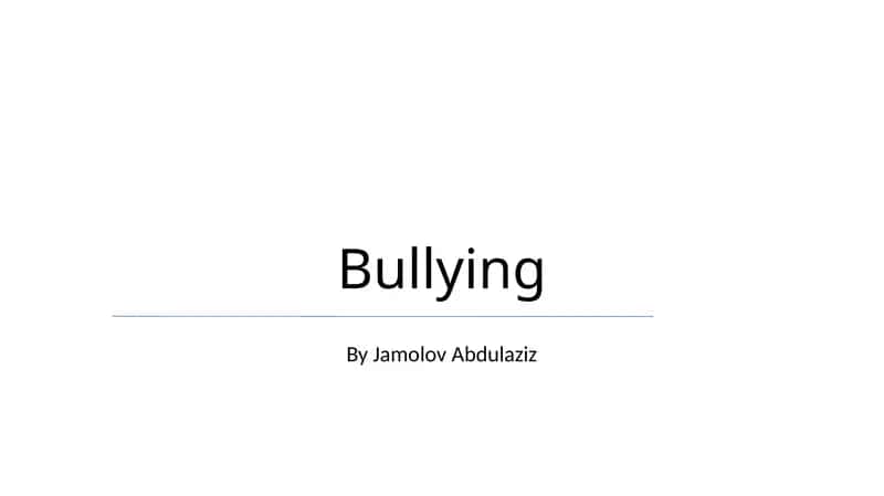 Bullying 1
