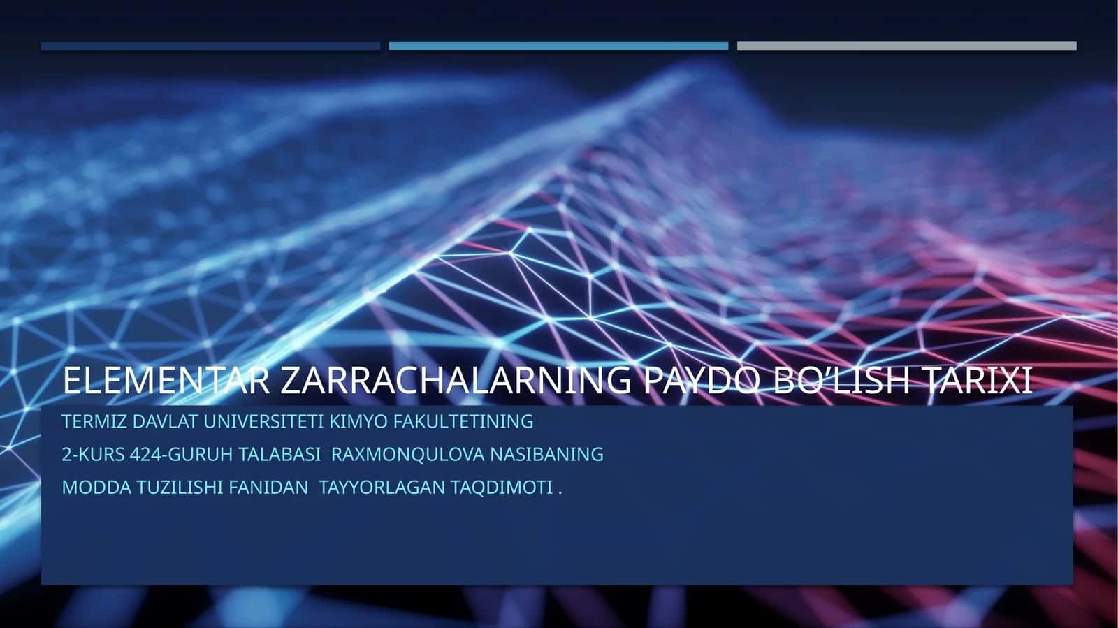 Elementarzarrachalarning paydo bo'li sh tarixi 1