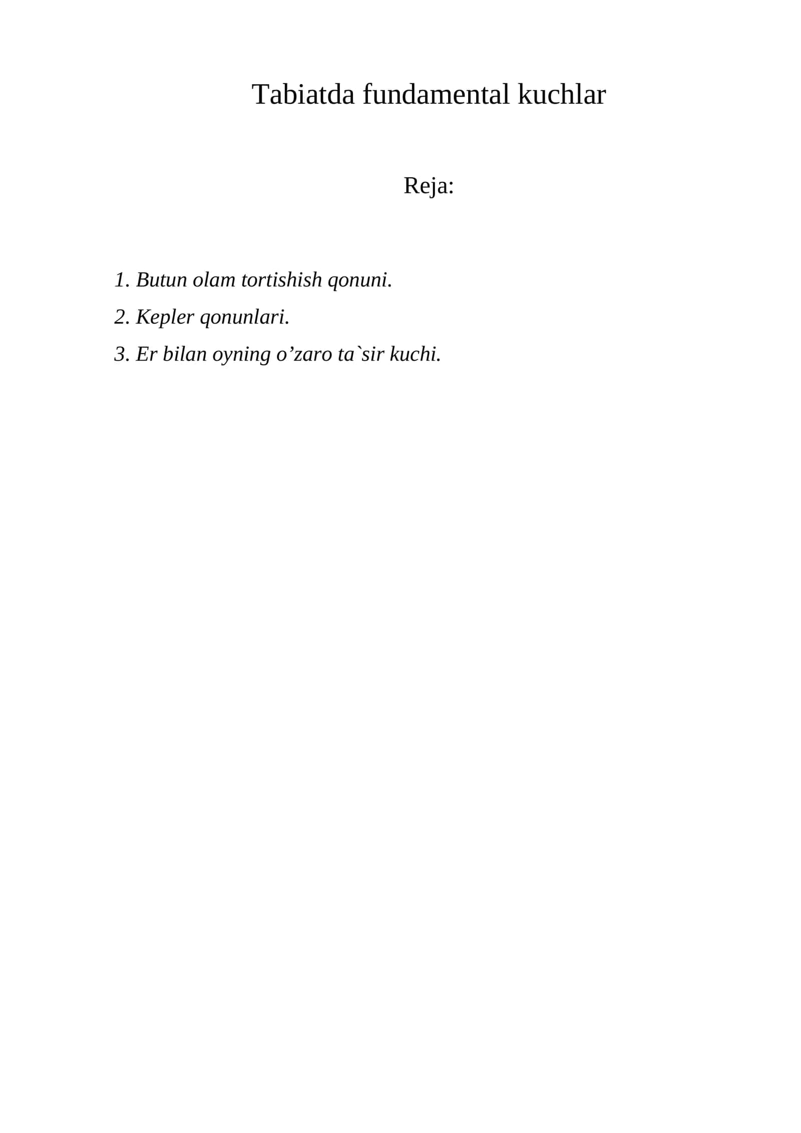 Tabiatda fundamental kuchlar 1