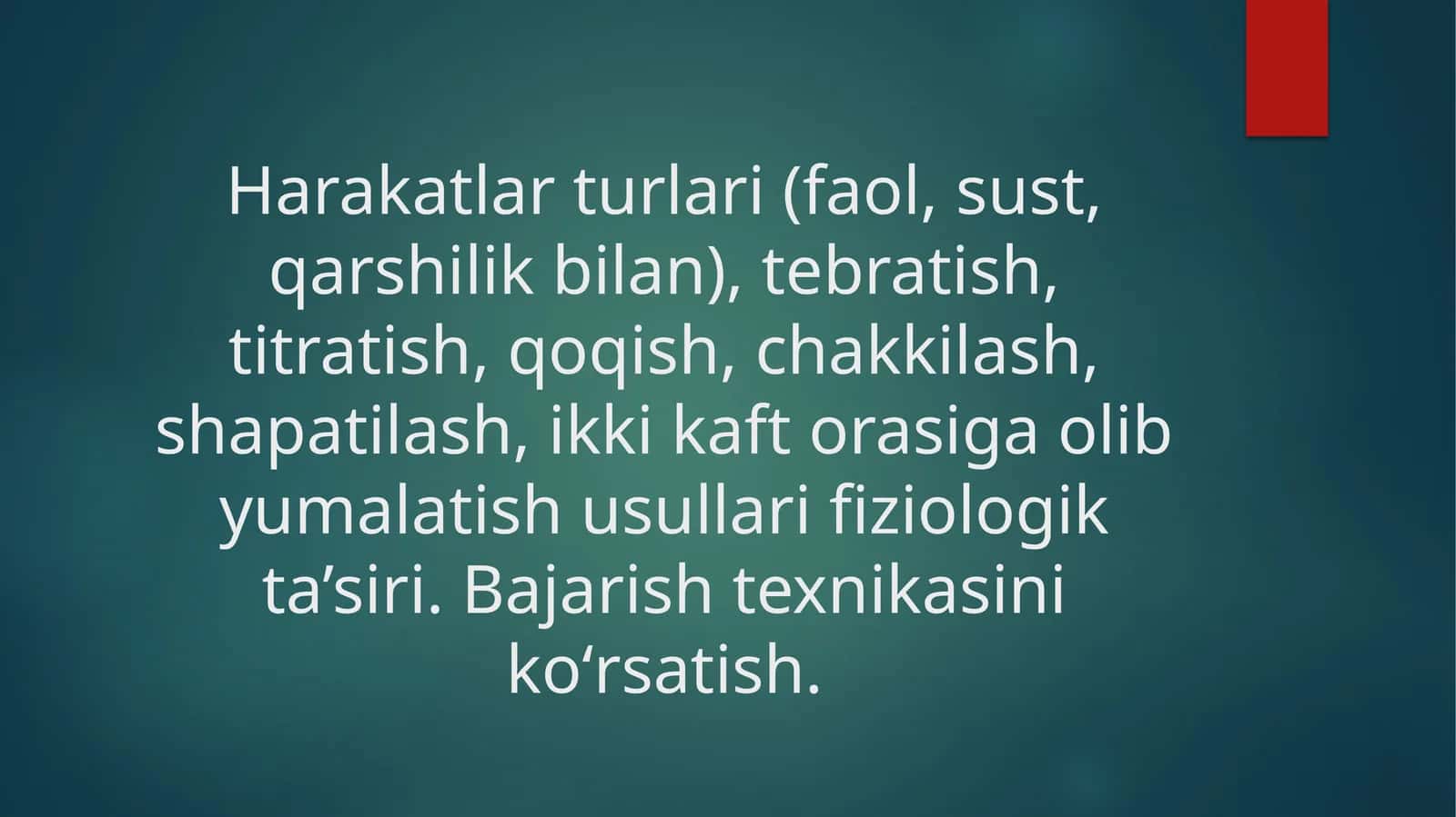 Massaj Turlari va Usullari 1