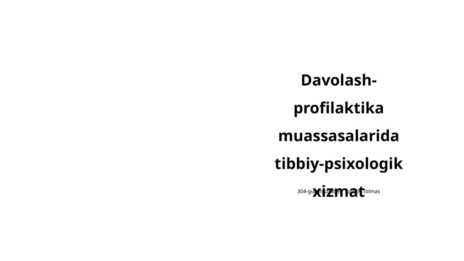 Tibbiy-psixologik xizmat 1