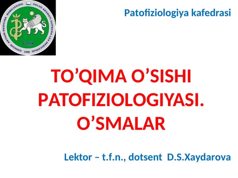 Onkologik kasalliklar statistikasi 1
