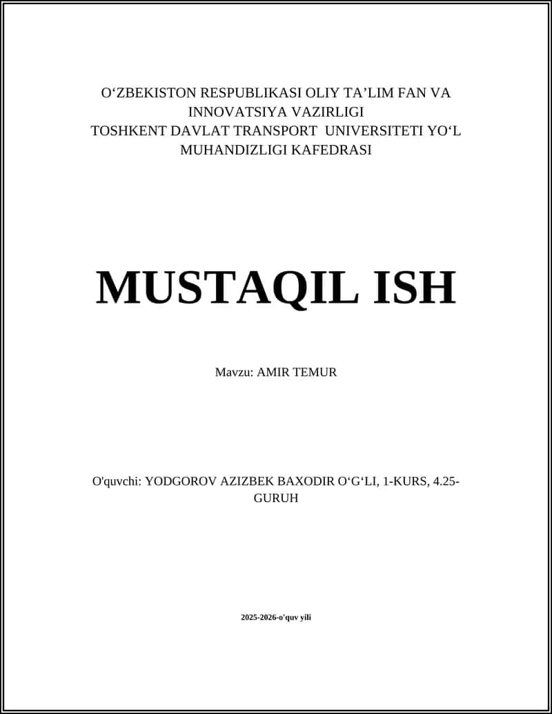 AMIR TEMUR 1