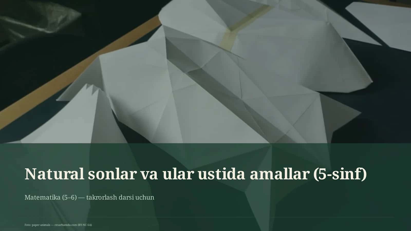 Natural sonlar va ular ustida amallar (5-sinf) 1