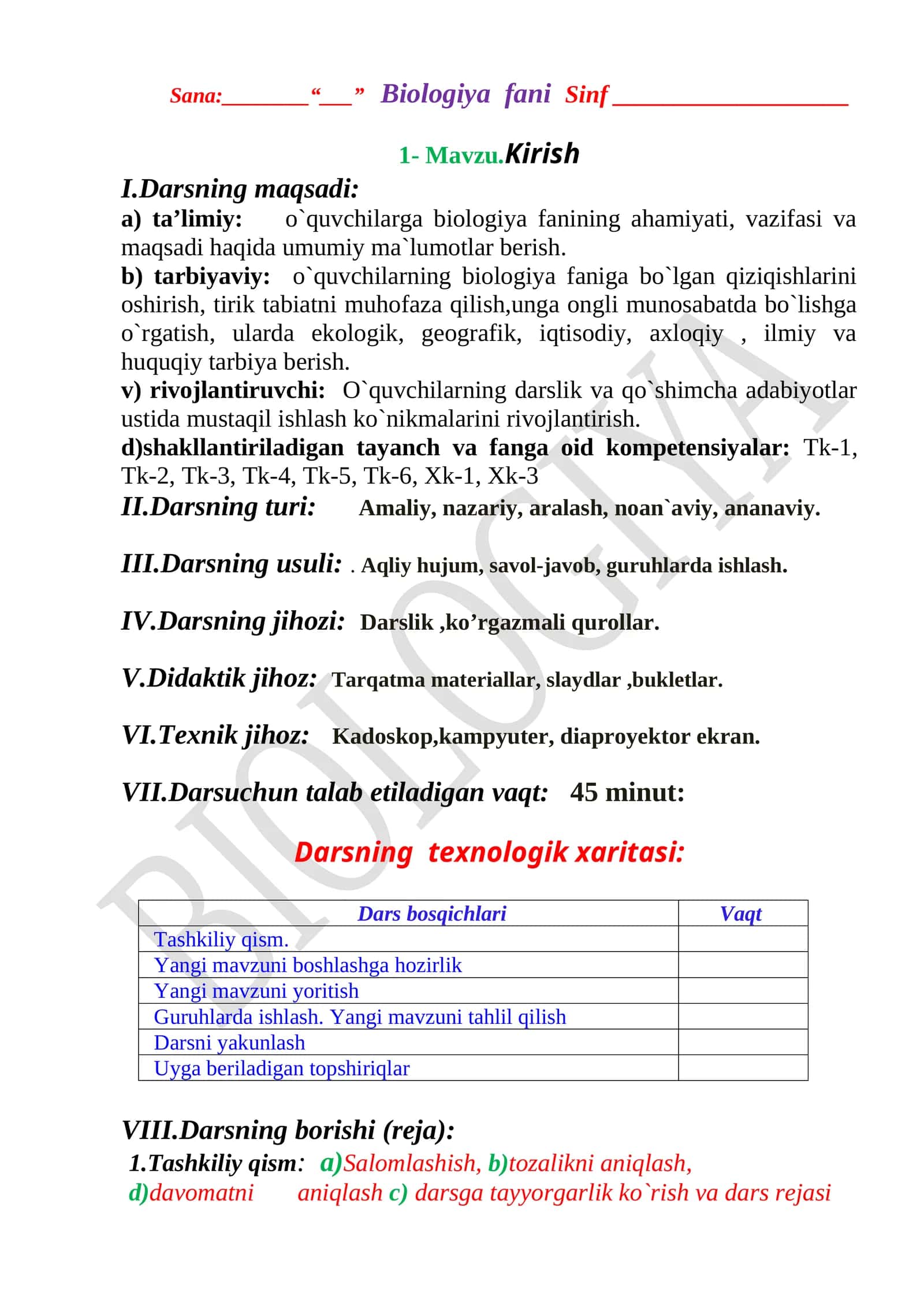 Biologiya konspekt 2026 1