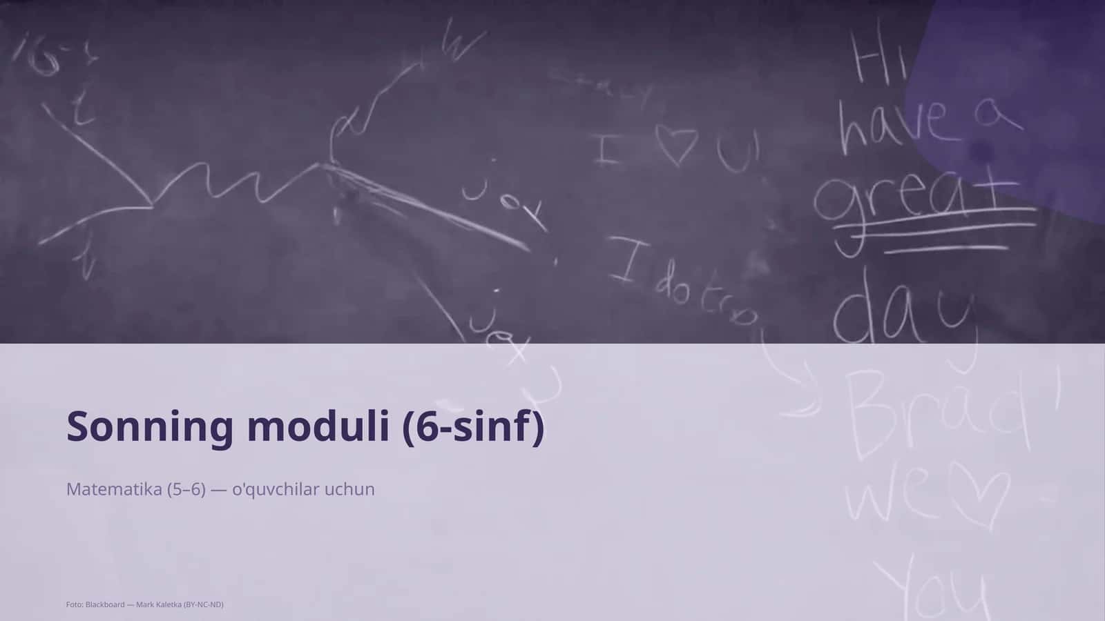 Sonning moduli (6-sinf) 1