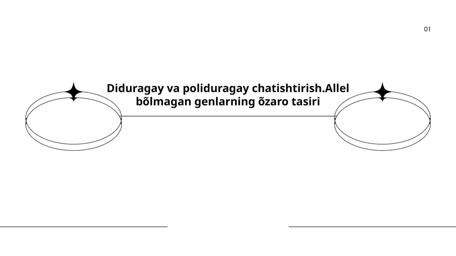 Allel bo'lmagan genlarning õzaro tasiri 1