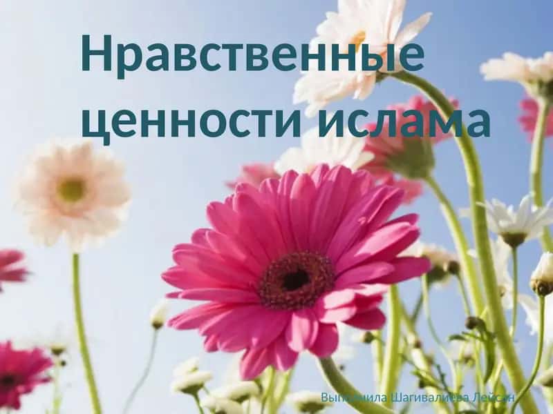 Нравственные ценности ислама 1