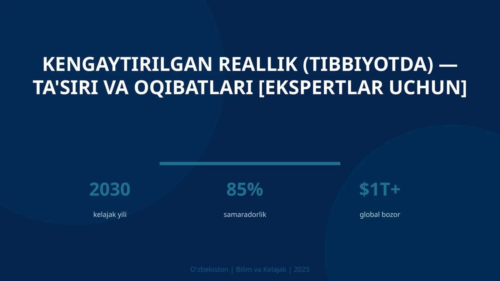 Kengaytirilgan reallik (tibbiyotda) — ta'siri va oqibatlari [ekspertlar uchun] 1