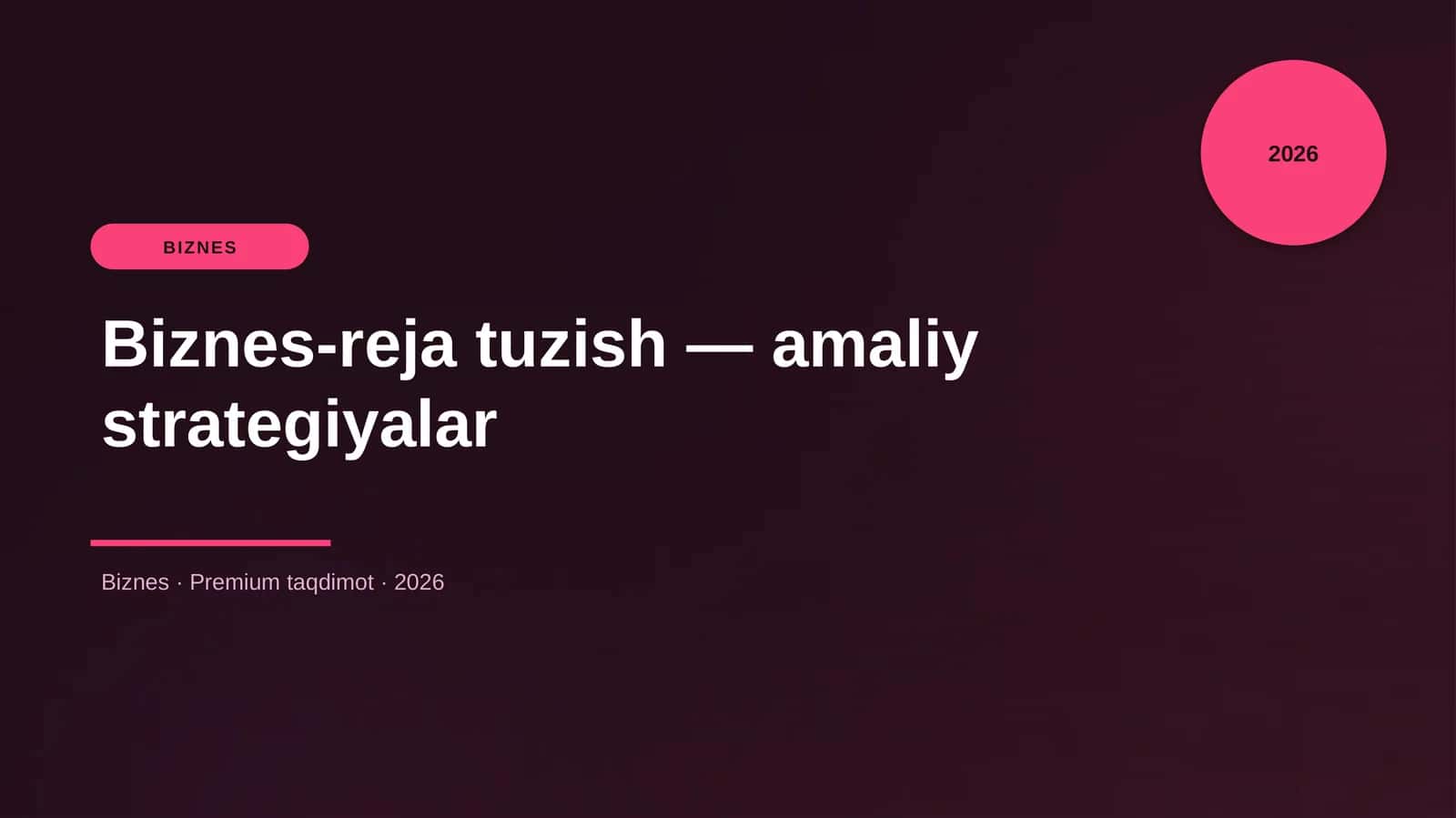Biznes-reja tuzish — amaliy strategiyalar 1