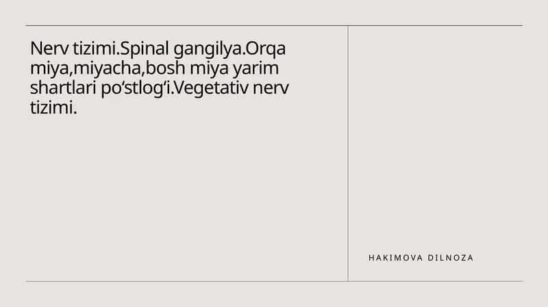 Nerv tizimi 1