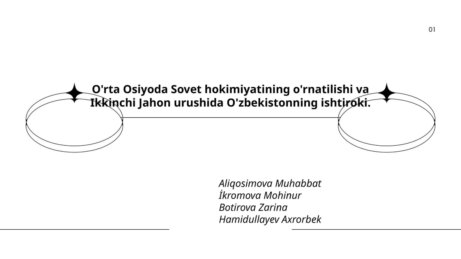 O'rta Osiyoda Sovet hokimiyatining o'rnatilishi va Ikkinchi Jahon urushida O'zbekistonning ishtiroki 1
