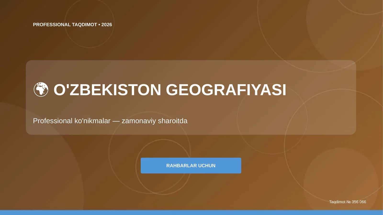 O'ZBEKISTON GEOGRAFIYASI 1