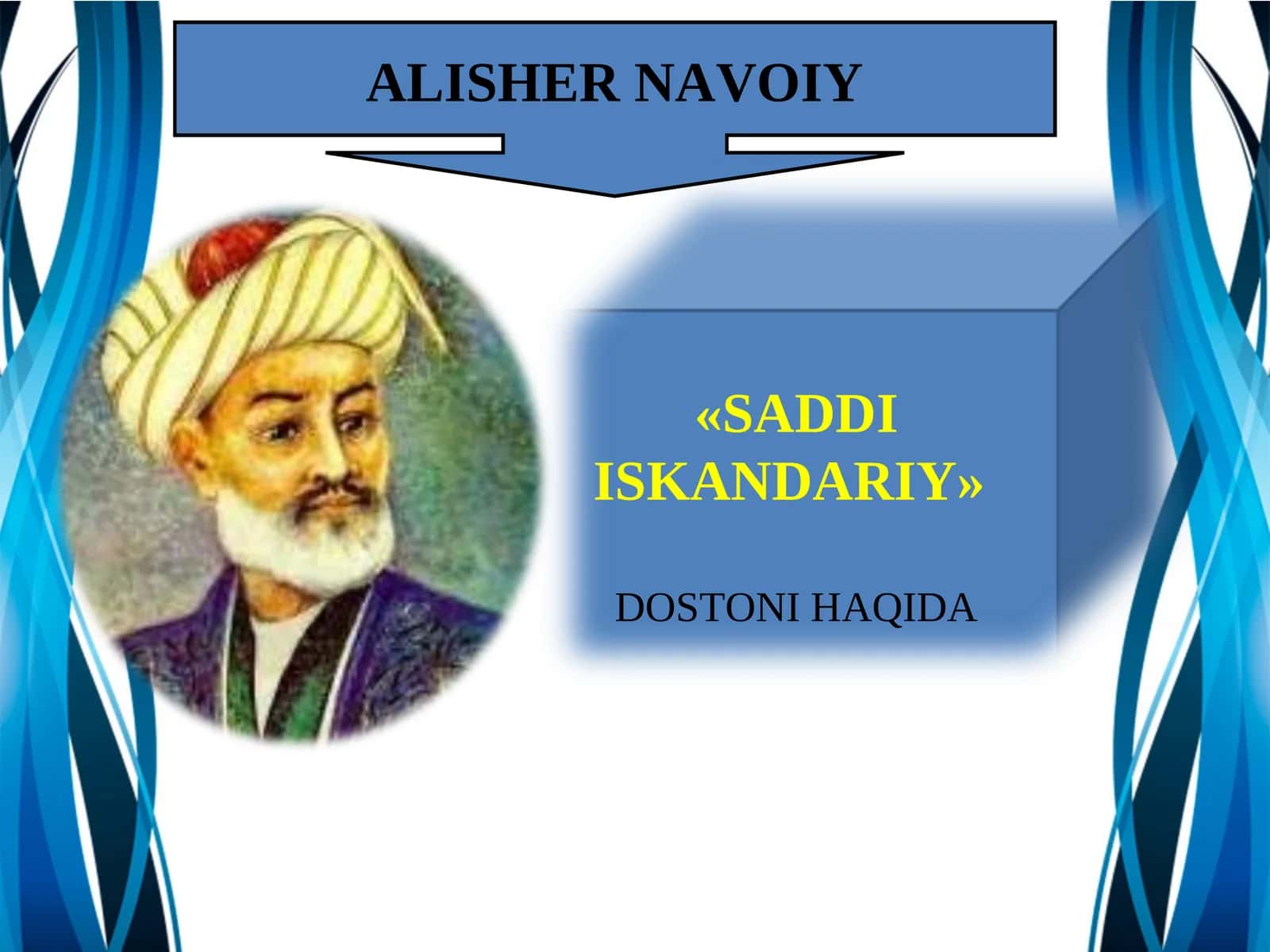«SADDI ISKANDARIY» DOSTONI HAQIDA 1