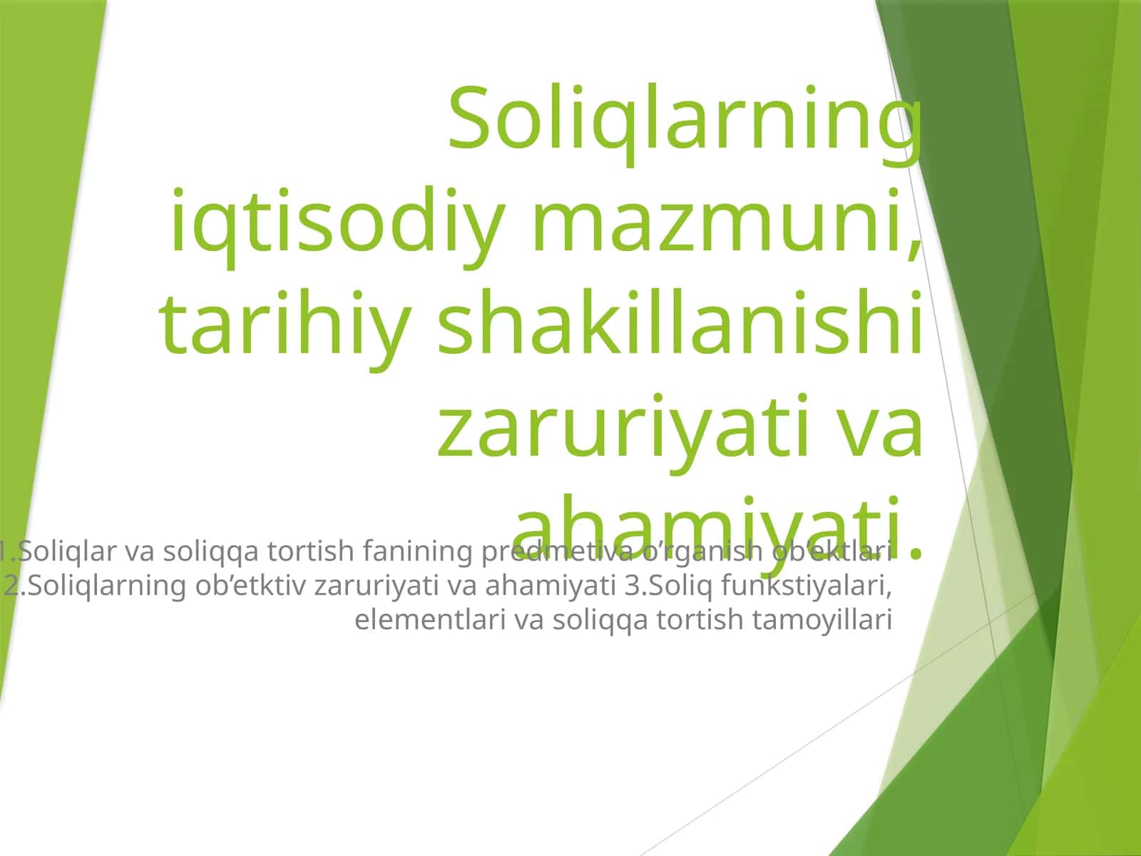 Soliqlarning iqtisodiy mazmuni 1
