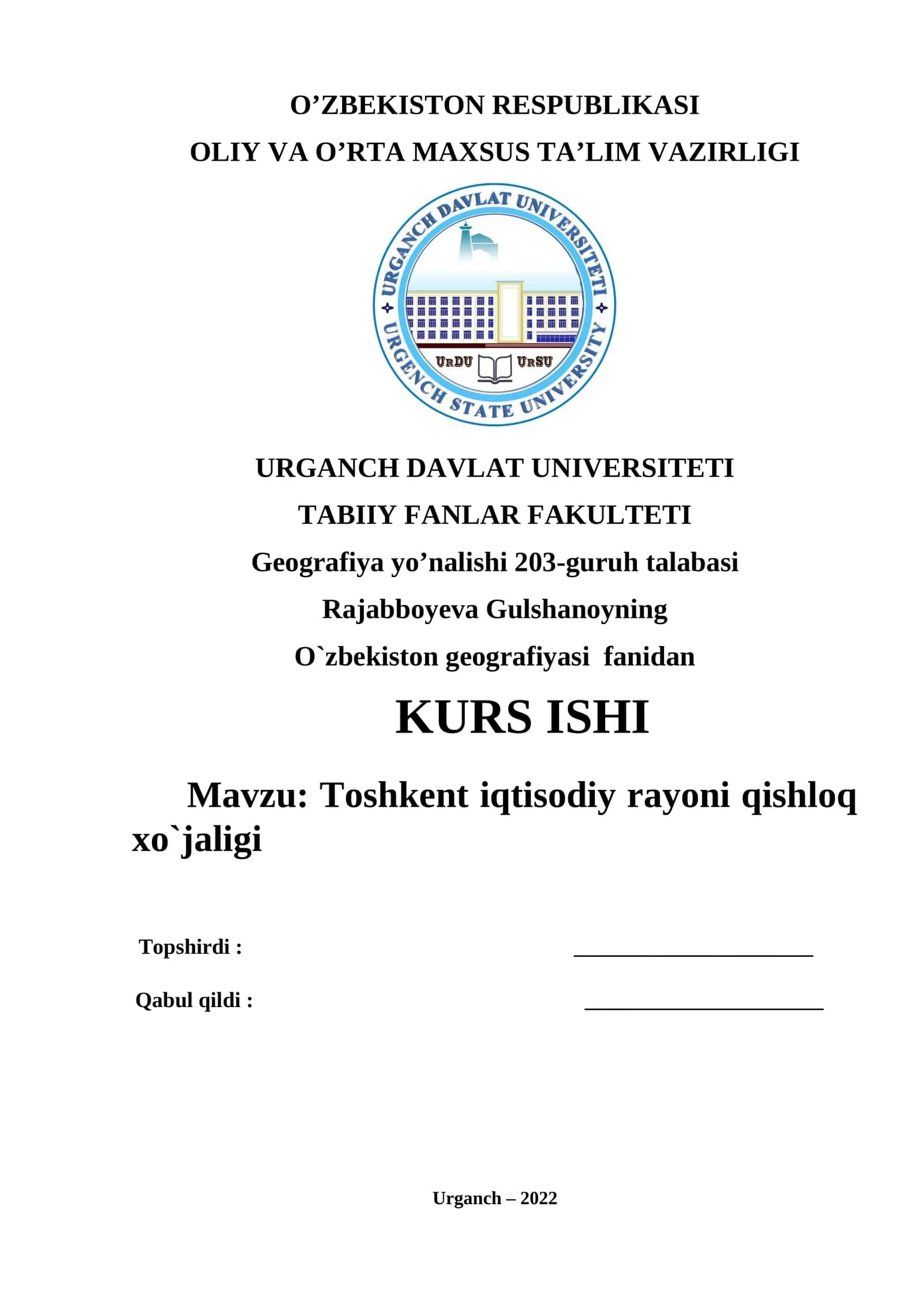 Toshkent iqtisodiy rayoni qishloq xo`jaligi 1