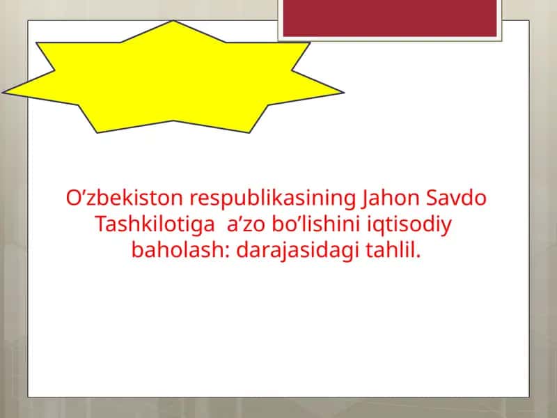 Jahon Savdo Tashkiloti 1
