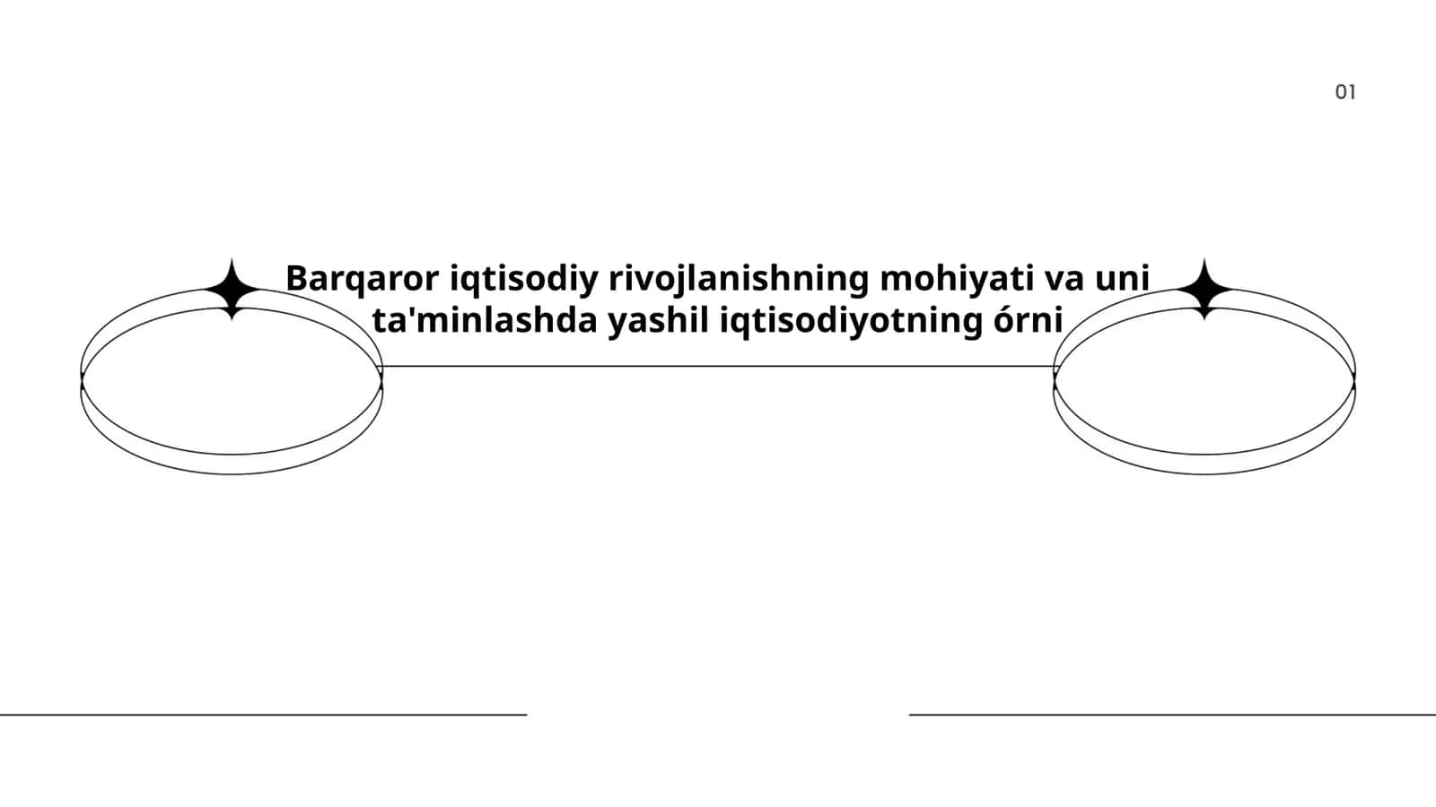 Barqaror iqtisodiy rivojlanishning mohiyati va uni ta'minlashda yashil iqtisodiyotning órni 1
