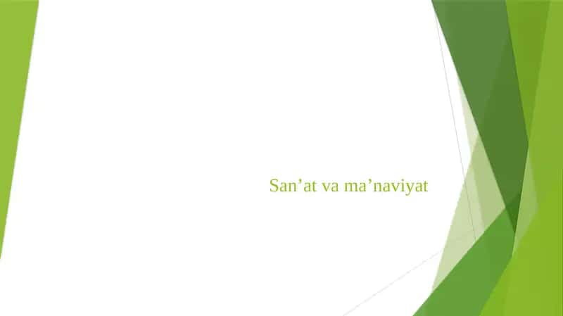 San’atvama’naviyat 1