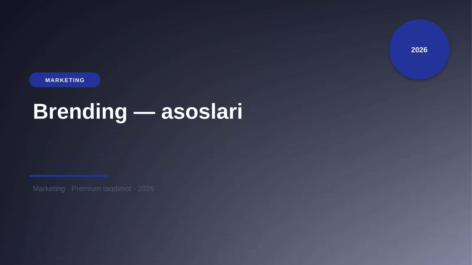 Brending — asoslari 1