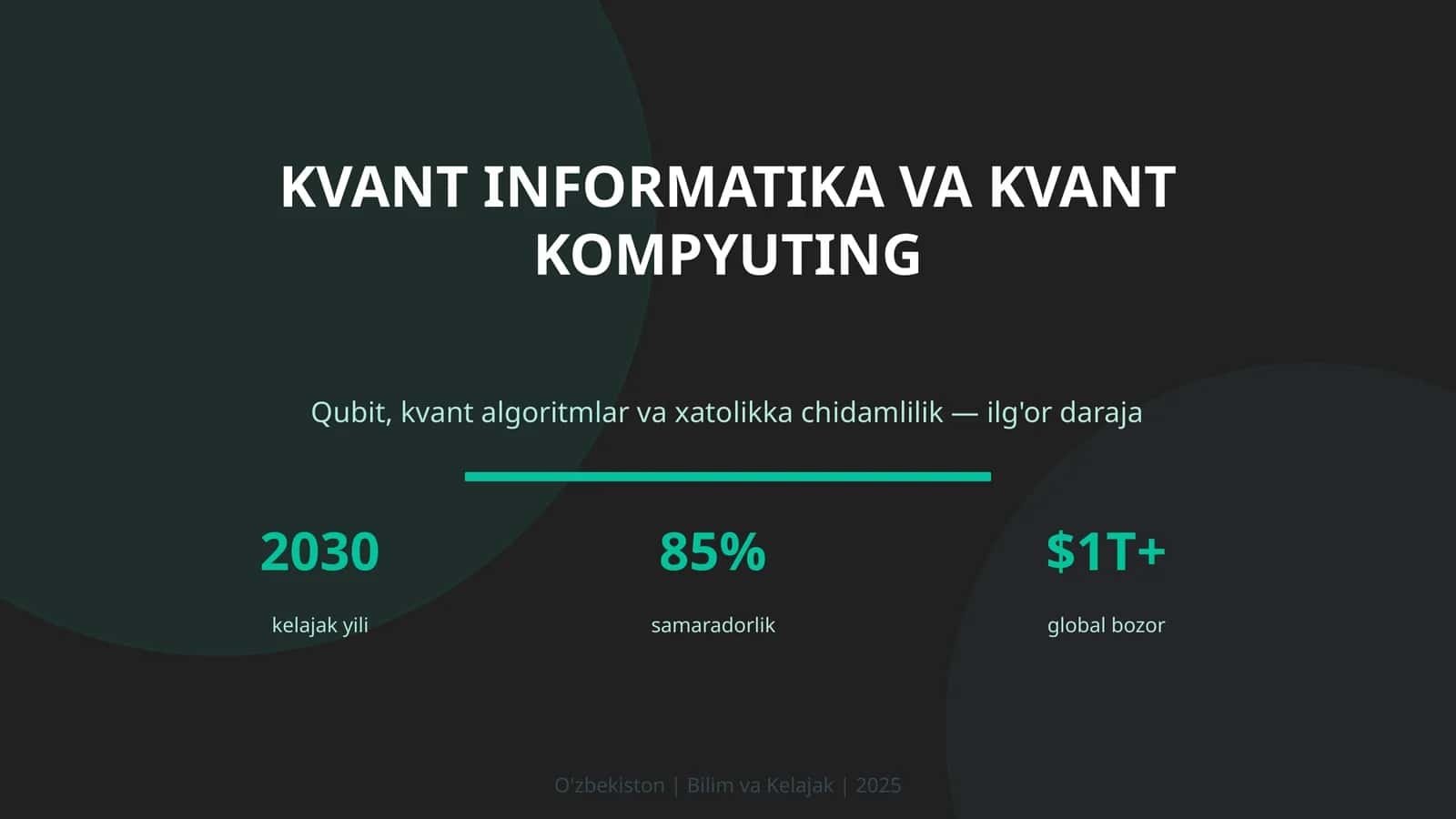 KVANT INFORMATIKA VA KVANT KOMPYUTING 1
