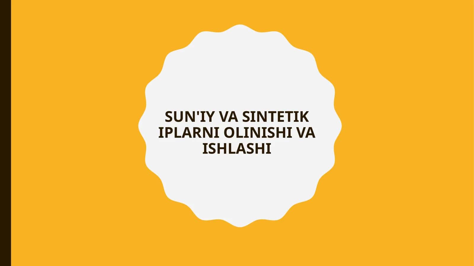SUN'IY VA SINTETIK IPLARNI OLINISHI VA ISHLASHI 1