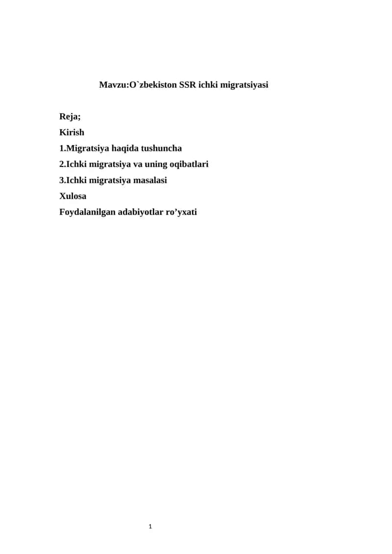 O`zbekiston SSR ichki migratsiyasi 1