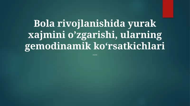 Bolalik/o'smirlik davridagi jismoniy faollik va o'sish tezlashuvi 1