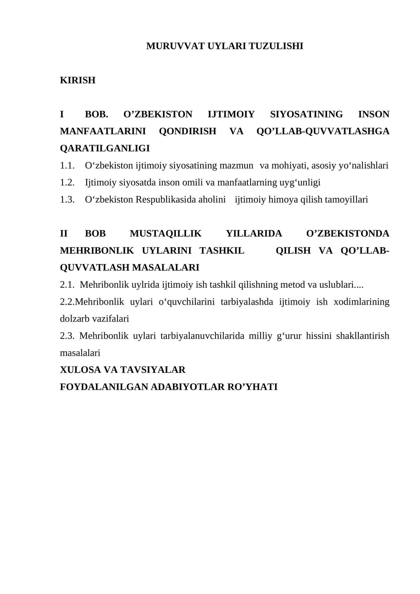 MURUVVAT UYLARI TUZULISHI 1