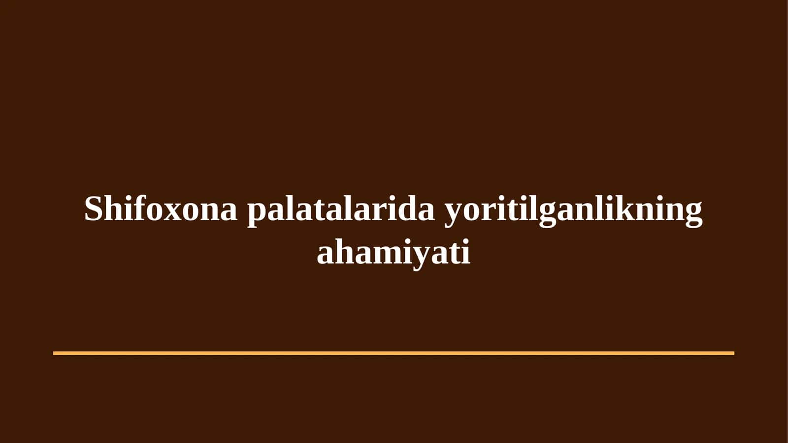 Gigiyena. Tibbiy ekologiya · Amaliy mashg'ulot № 13 1