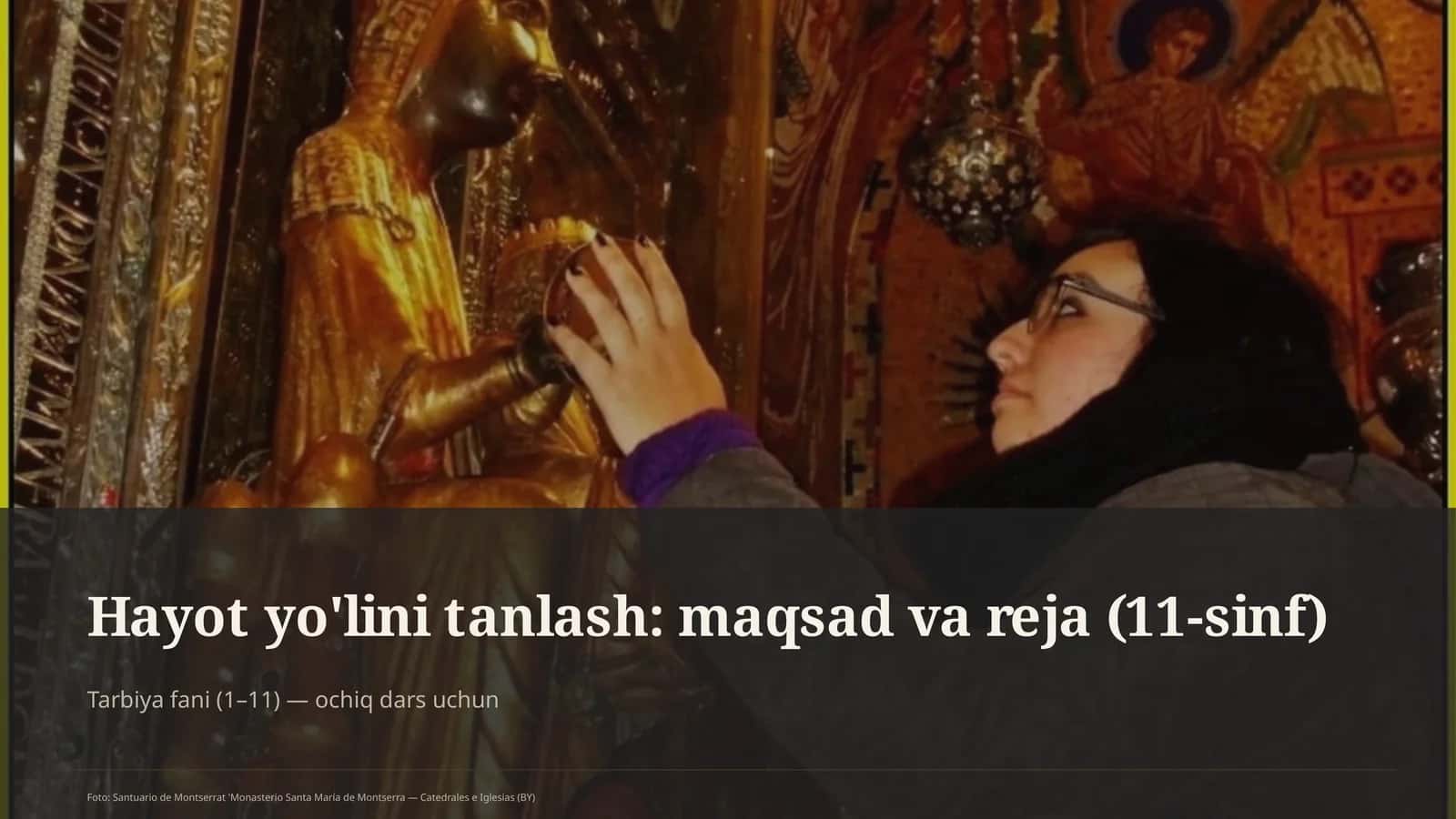 Hayot yo'lini tanlash: maqsad va reja (11-sinf) 1