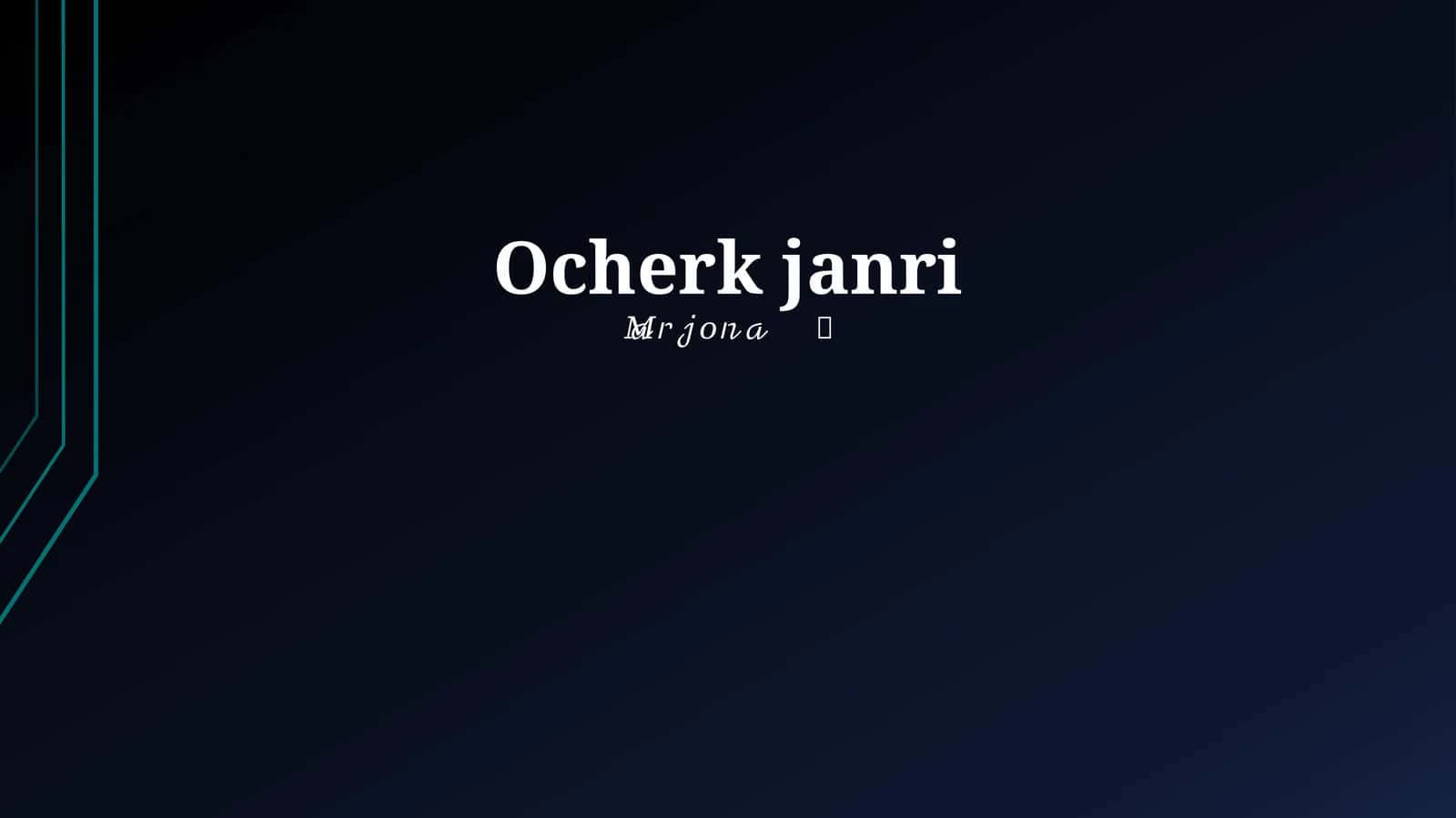Ocherk janri 1