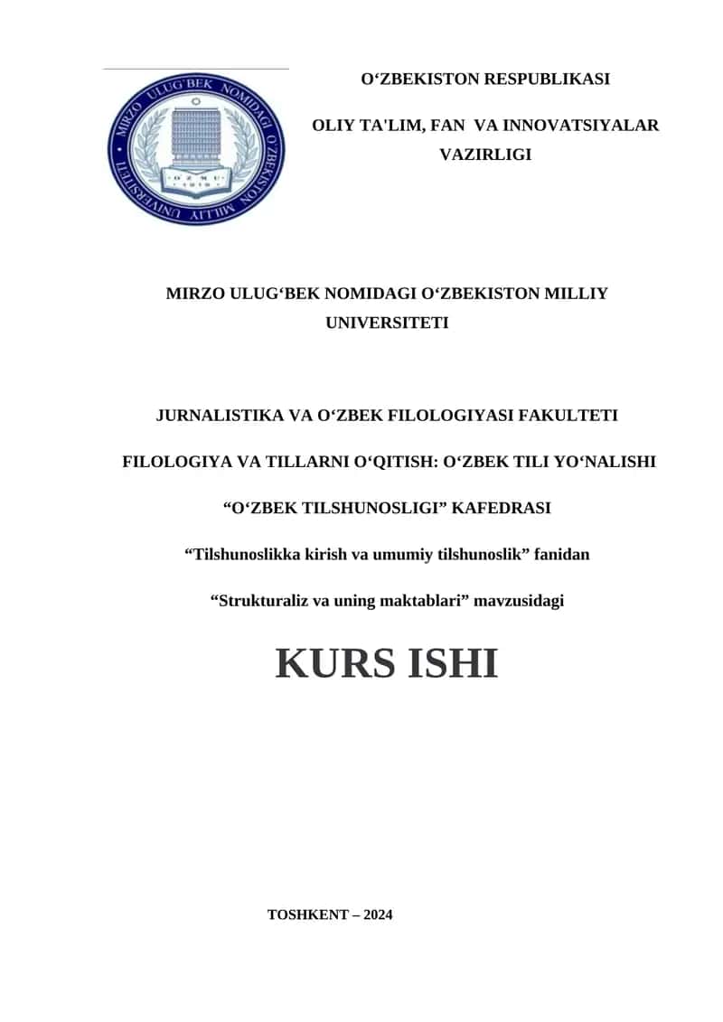 Strukturaliz va uning maktablari 1