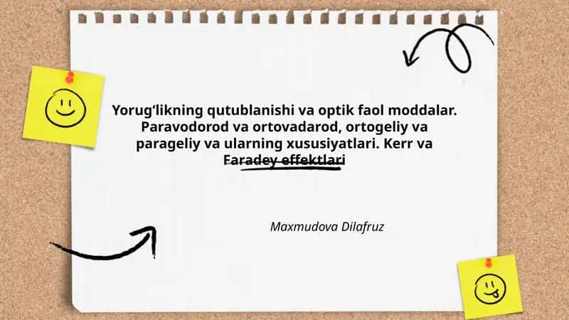Yorugʻlikning qutublanishi va optik faol moddalar 1