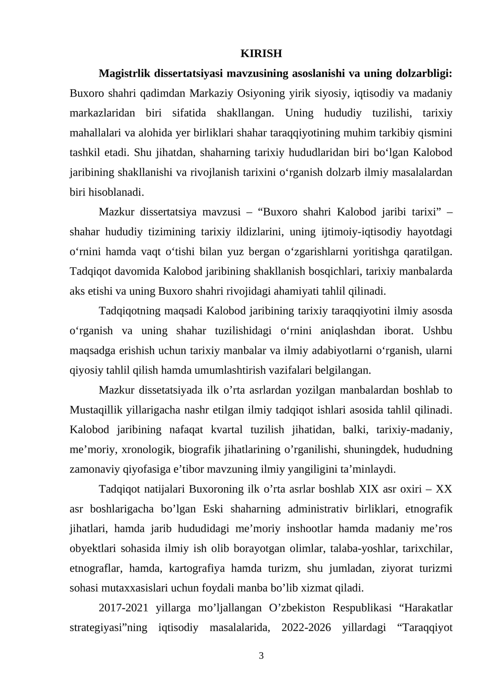Buxoro shahri Kalobod jaribi tarixi 1
