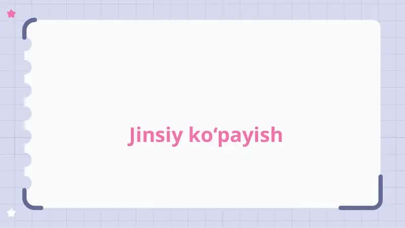 Jinsiy ko'payish 1