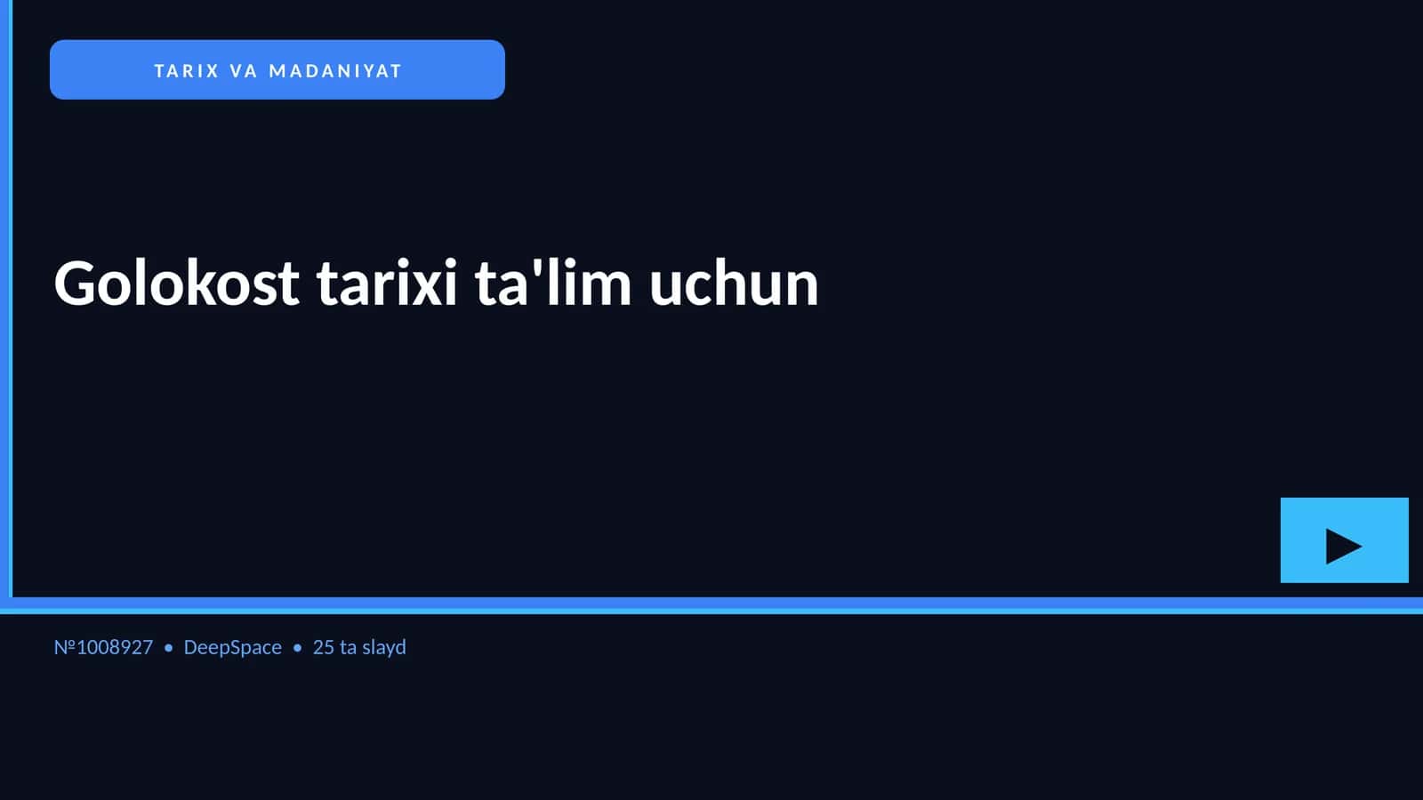 Golokost tarixi ta'lim uchun 1