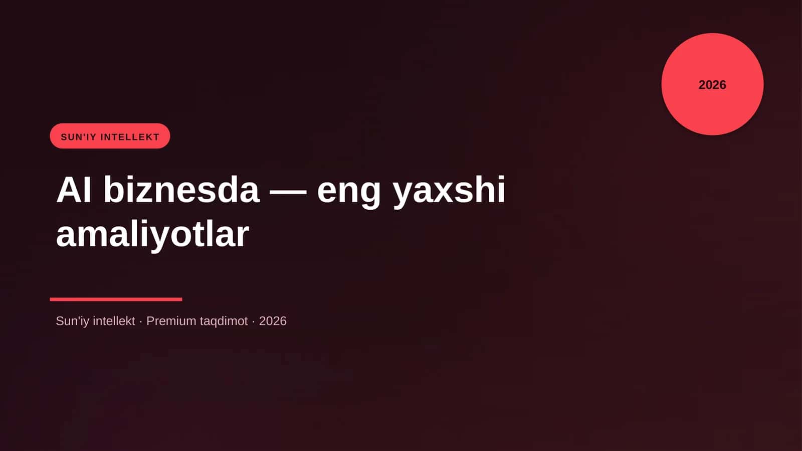 AI biznesda — eng yaxshi amaliyotlar 1