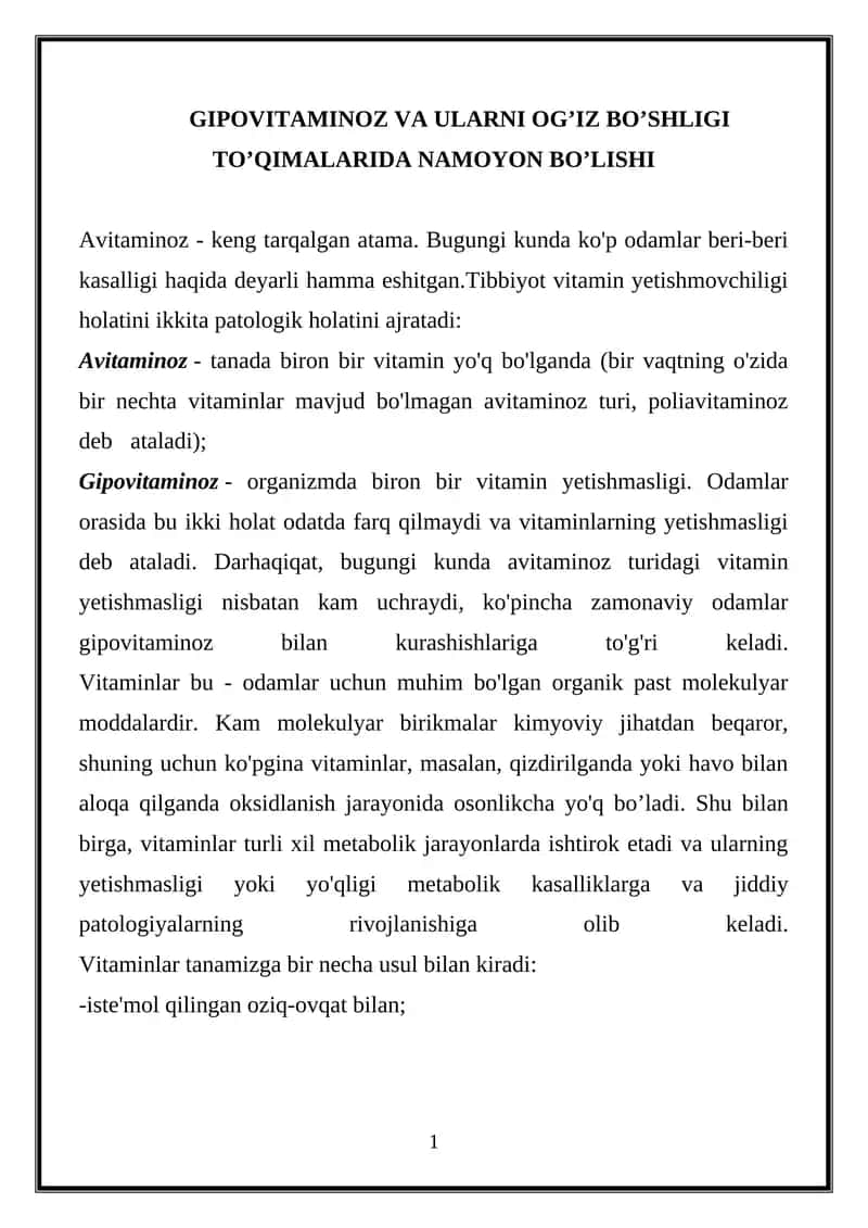 Vitaminlar 1
