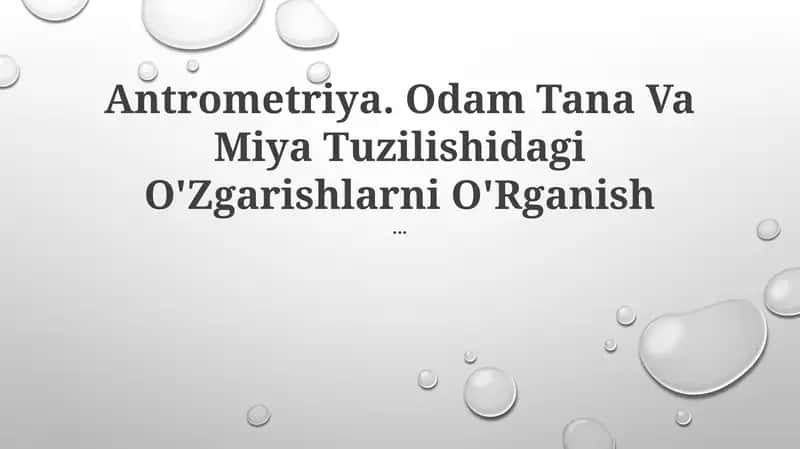 Antrometriya 1