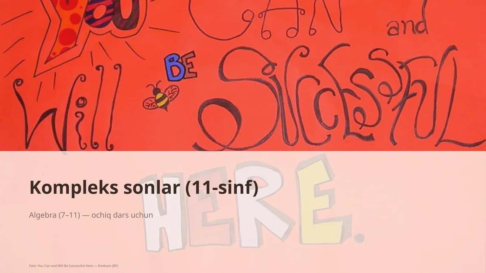 Kompleks sonlar (11-sinf) 1