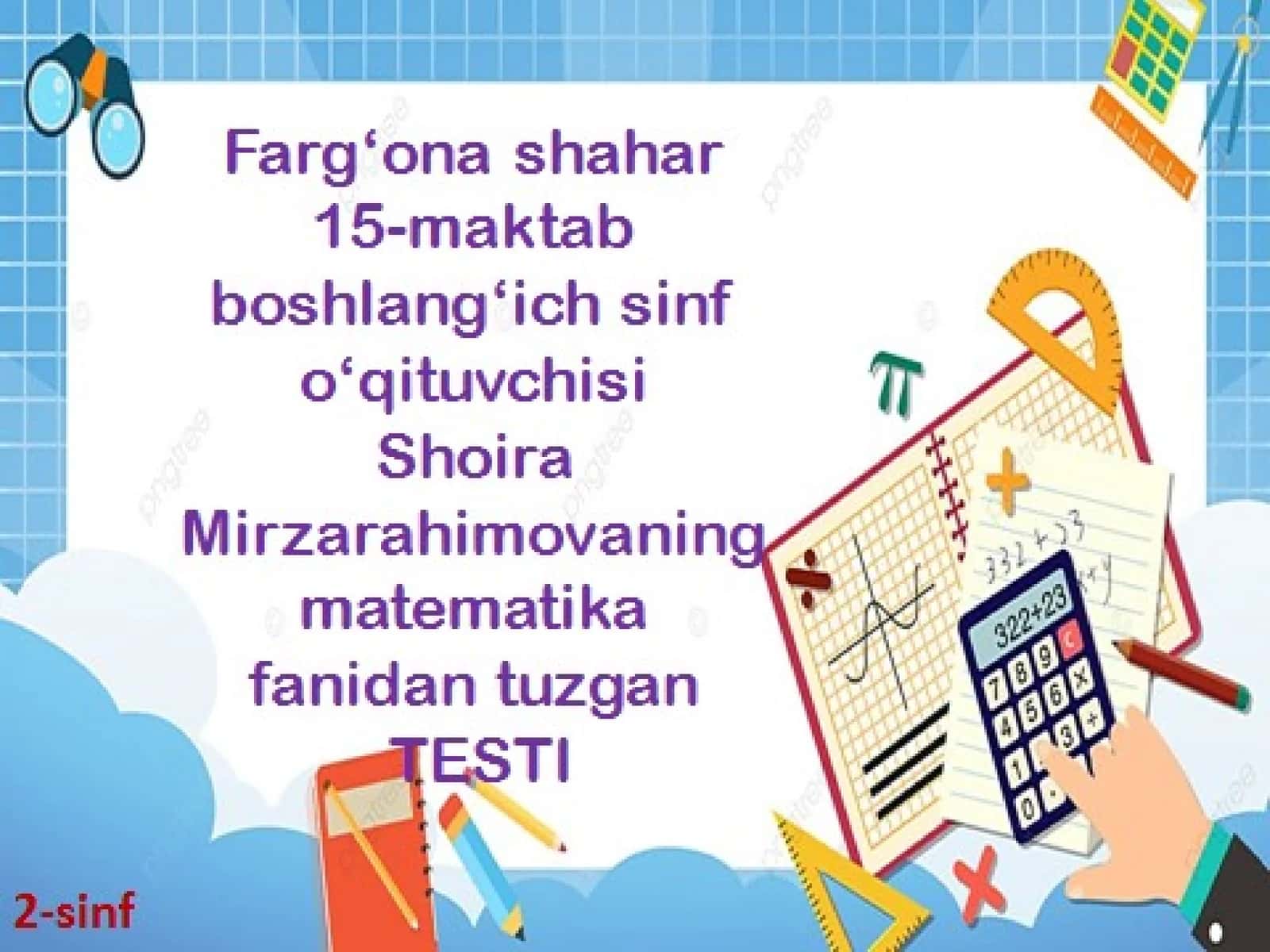 Matematika masalalari 1